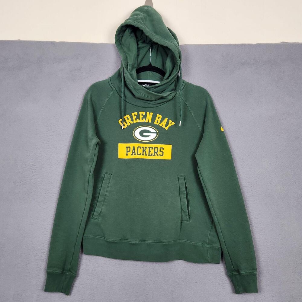 Green Bay Packers Hoodie Womens Medium Green NFL Football Nike Pullover